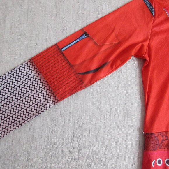 Disney Descendants 4: The Rise of Red Costume Kids large Red Navy Heart Detail - Picture 7 of 15